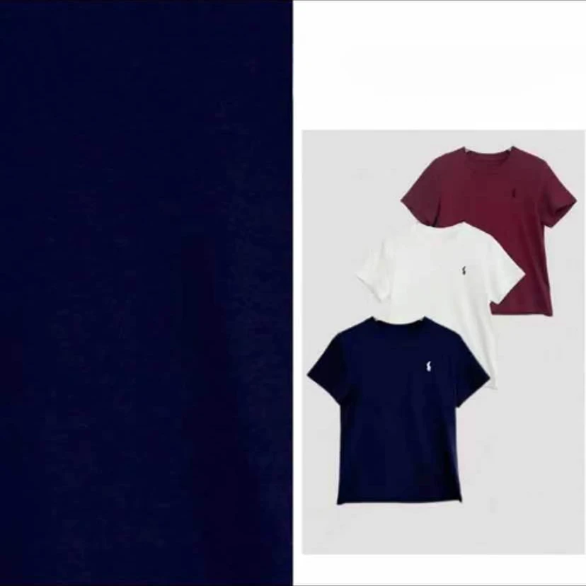 QB【劳伦气质】简约刺绣极简舒适百搭纯色短t恤210123