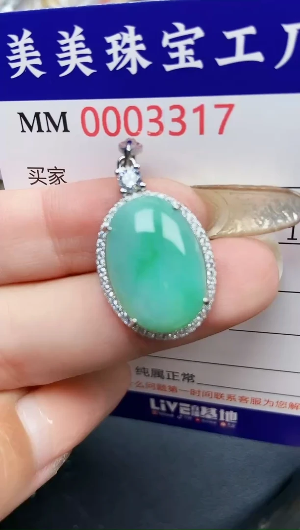 【闪购商品】翡翠颈饰银S925镶嵌3317