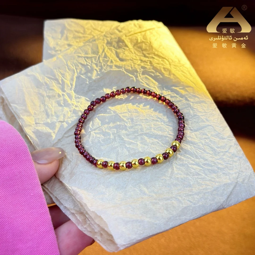 非金属莫桑石手链 爱敏首饰手链红色8 tallik