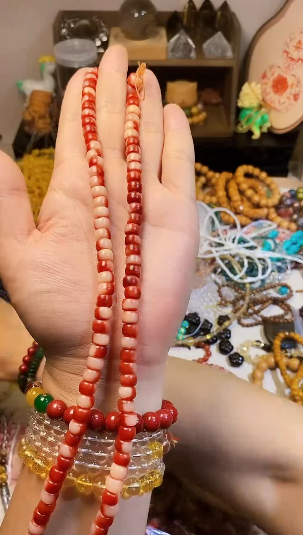 非洲檀香手串/手链驼骨半血半骨半成品