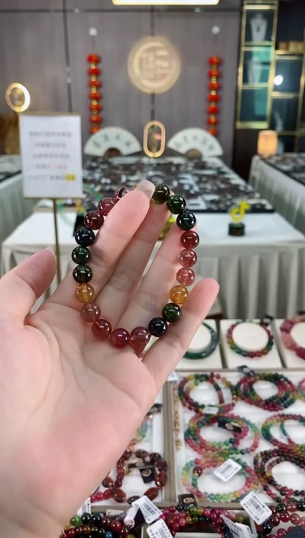 单圈手串9mm+未镶嵌碧玺（多样性发一条）hon