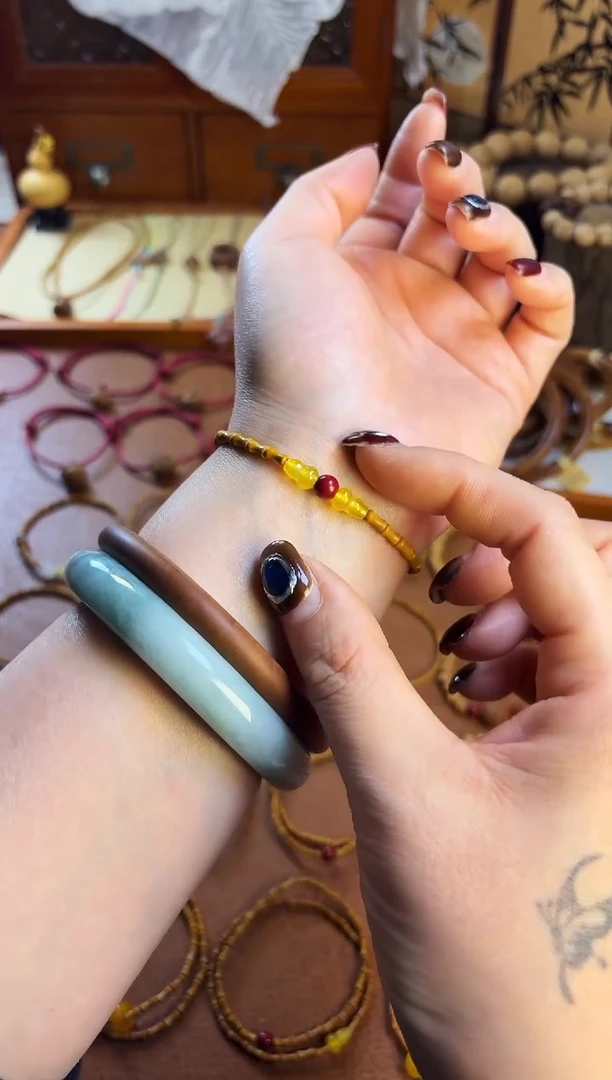 手串桃核竹节单圈纳福