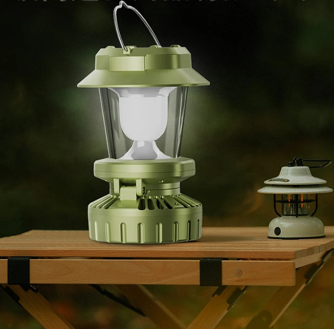 户外露营灯照明灯氛围灯便携式野外太阳能风扇马灯