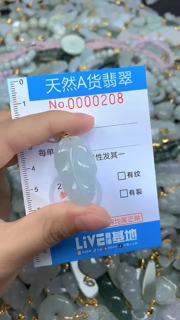 颈饰未镶嵌翡翠净货挂件-0208