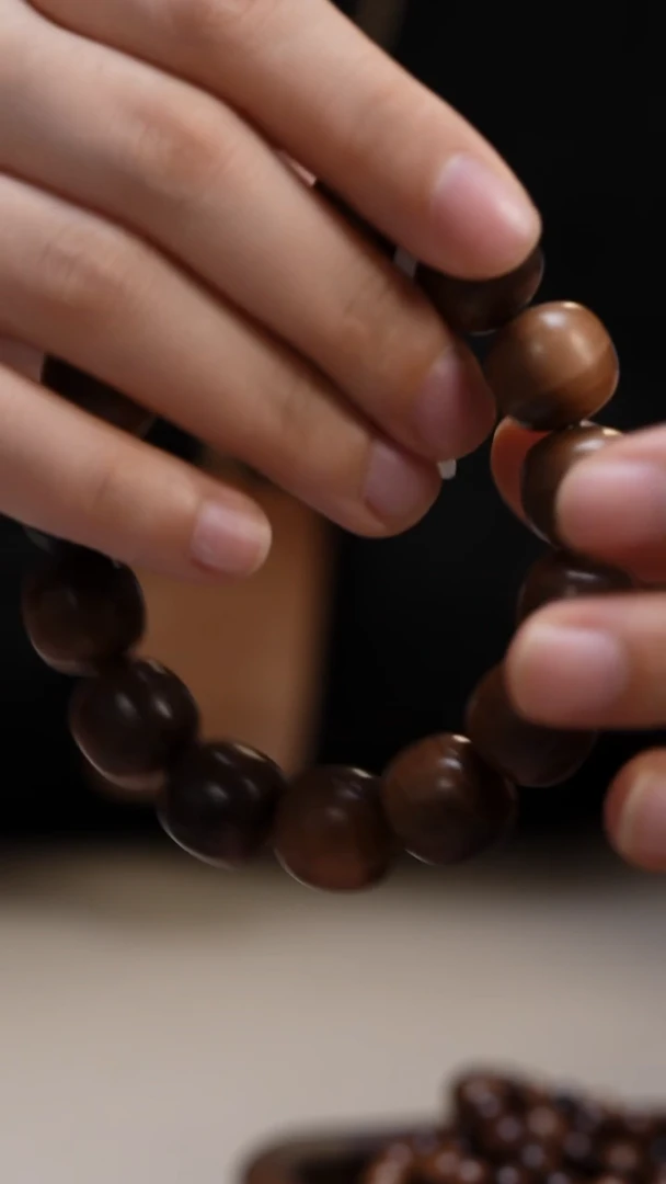 檀香木手串/手链老山檀香15*16老型单圈钢印料留疤