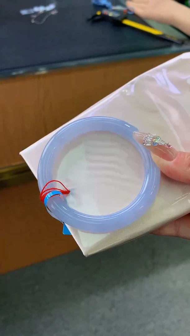 未镶嵌手镯翡翠-F34-圆条55