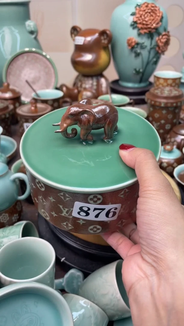 瓷特价福利 微瑕 慧仙青瓷