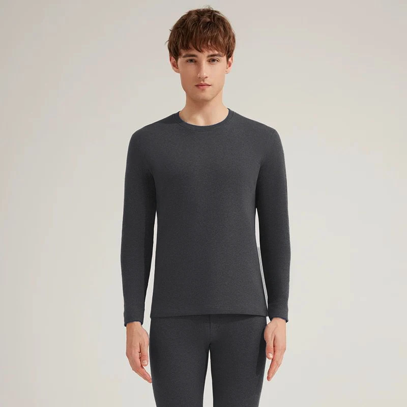 梦燕男款时尚百搭气质大方宽松休闲舒适保暖内衣套装WD15B5001D