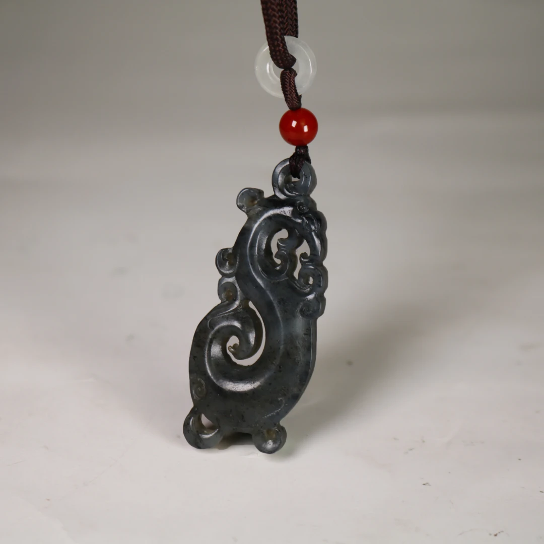 【好玉友】新疆和田玉 青花 龙凤佩-凤佩 老熟细腻 情侣信物 送礼