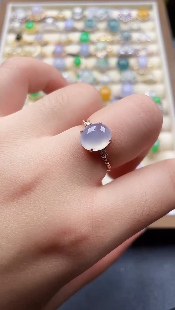 银S925镶嵌戒指翡翠56