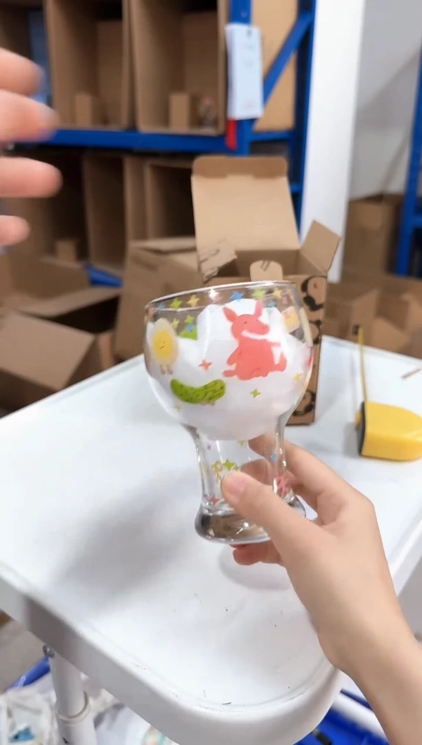 瓷片动物派对果汁啤酒杯