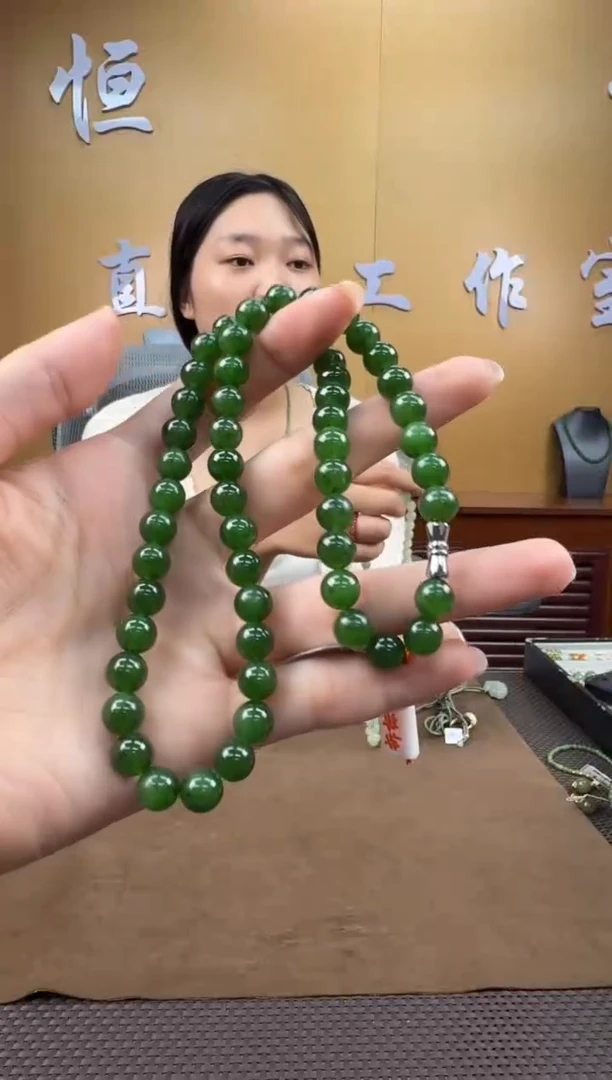 颈饰未镶嵌和田玉项链8mm
