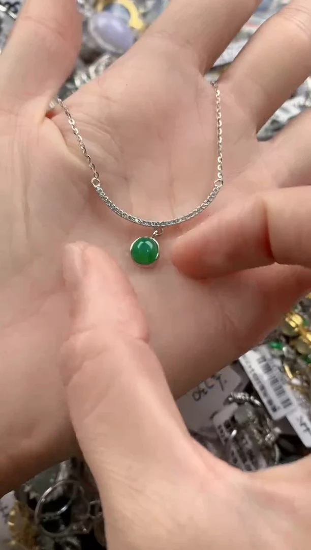 银S925镶嵌戒指翡翠111           10