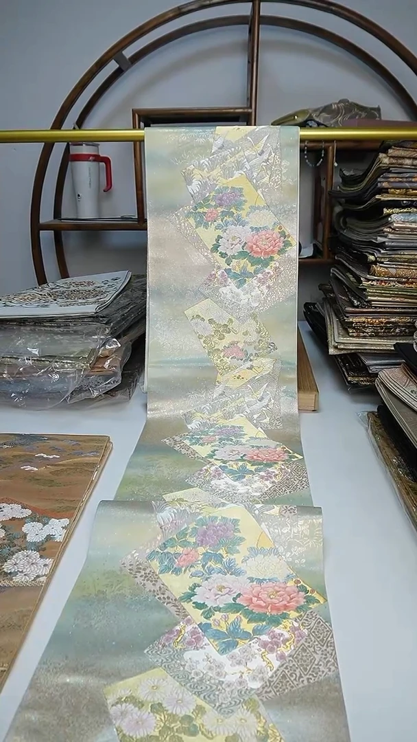 织绣44西阵织六通花卉