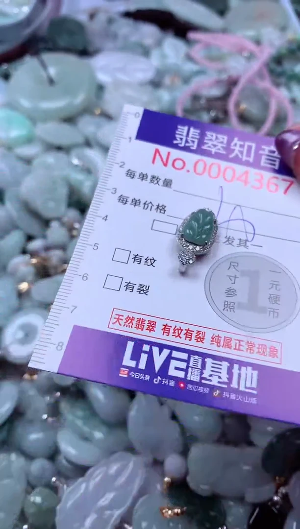 翡翠未镶嵌吊坠(不含链)4367