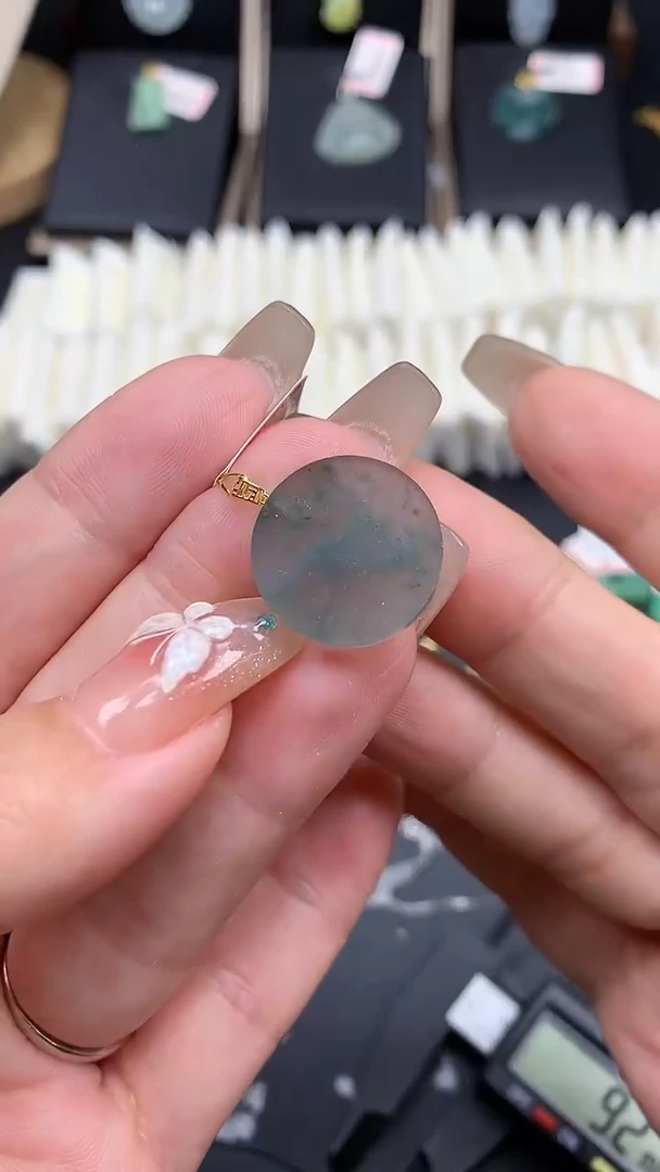 【闪购商品】翡翠吊坠(不含链)18K金镶嵌MS114199