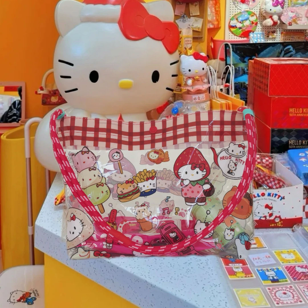 ZY原创2025夏季新款卡通印花透明果冻包手提包便携韩式儿童肩单包