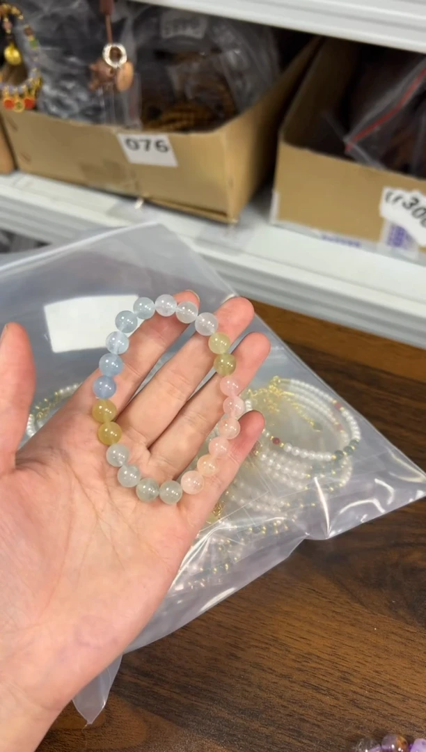 水晶手链未镶嵌多宝透体水晶圆珠手串[1539]