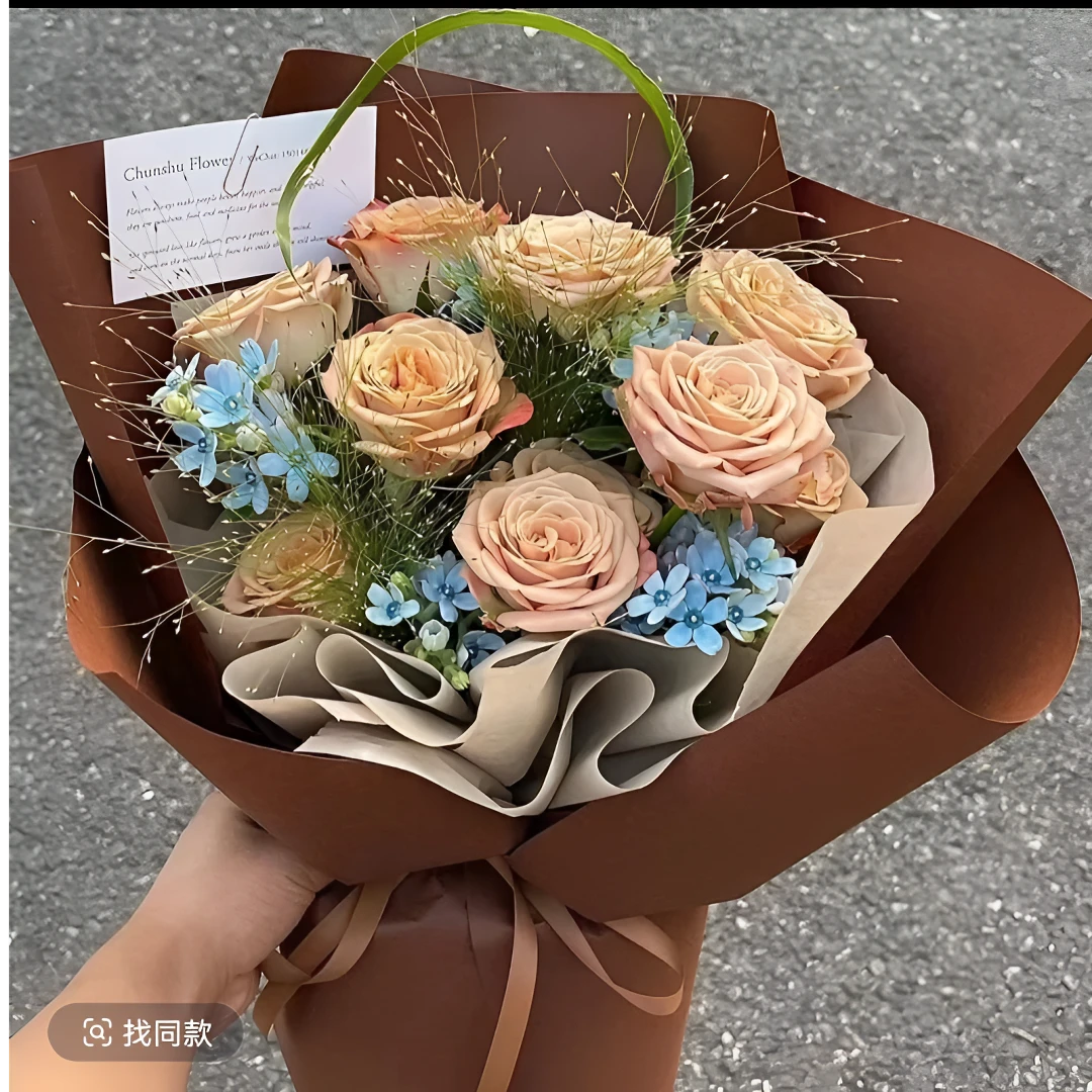 【1帮1】10包情人节520新款风华纸木棉防水免裁切鲜花资材高定纸