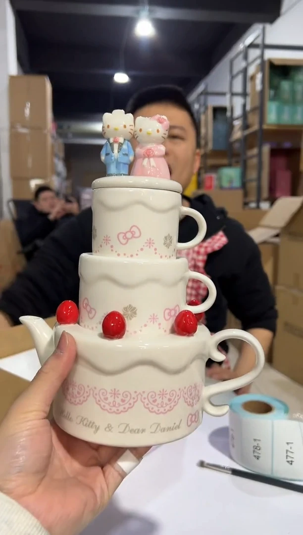 【闪购商品】杯原盒结婚kt蛋糕茶壶