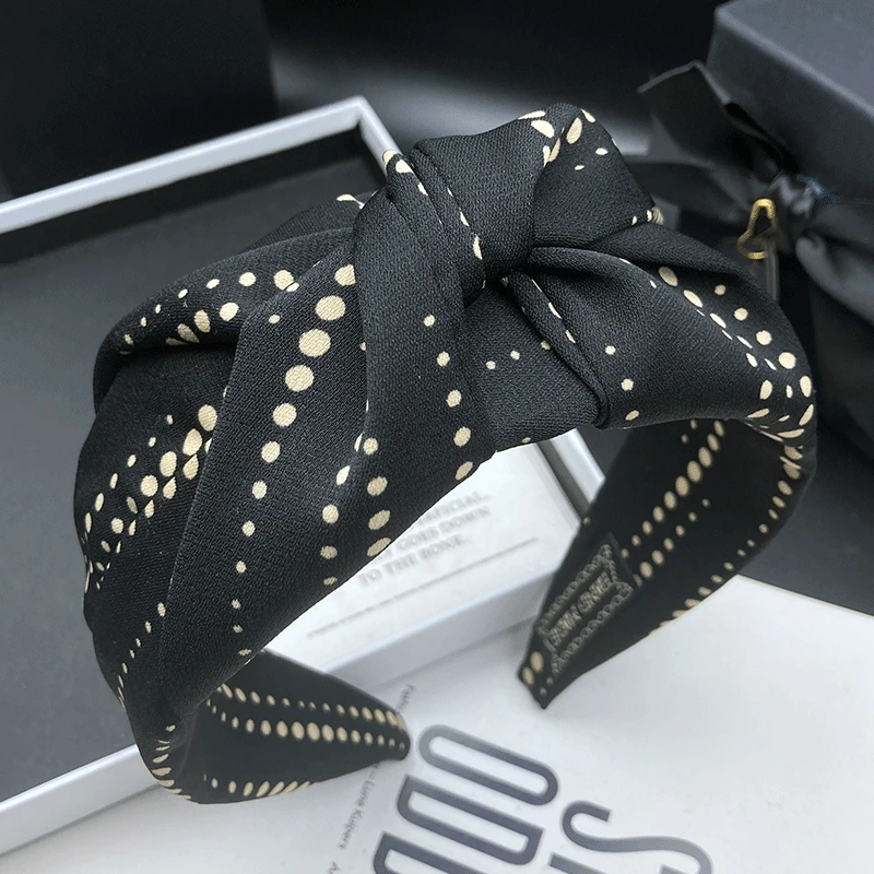 新款小众饰品韩版时尚女士简约风高颅顶发箍波点成人时尚头箍发卡