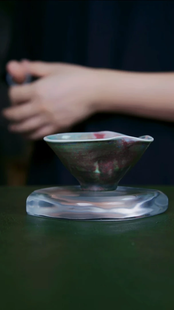 老师手工作品，钧瓷杯子 一物一拍
