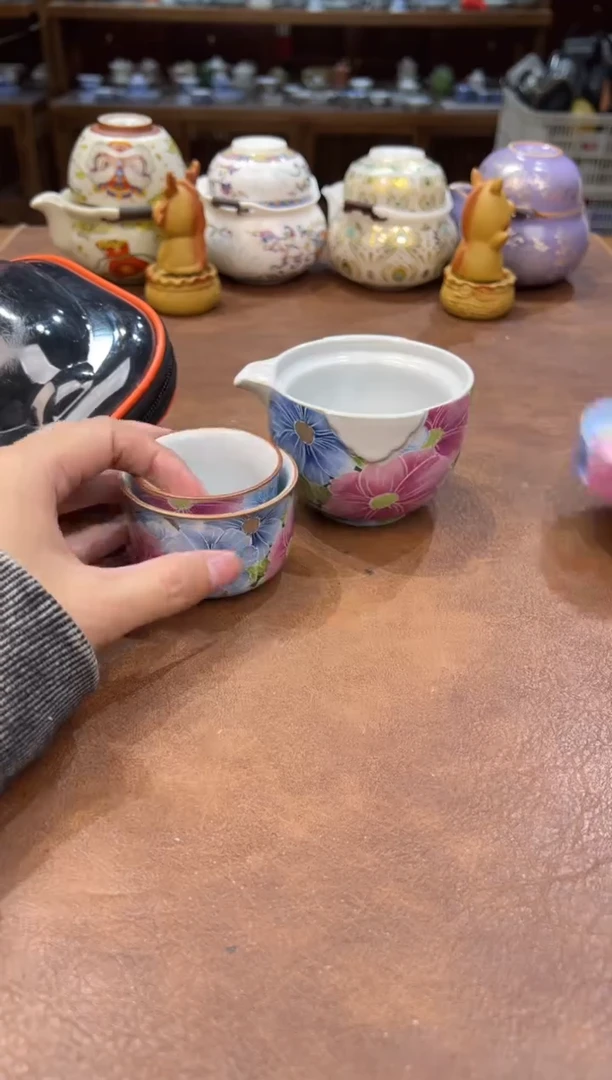 真的很便宜会开片的旅行茶具