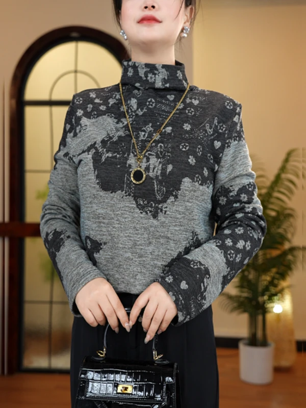 2025秋季新款减龄上衣显瘦百搭优雅气质打底衫D9128