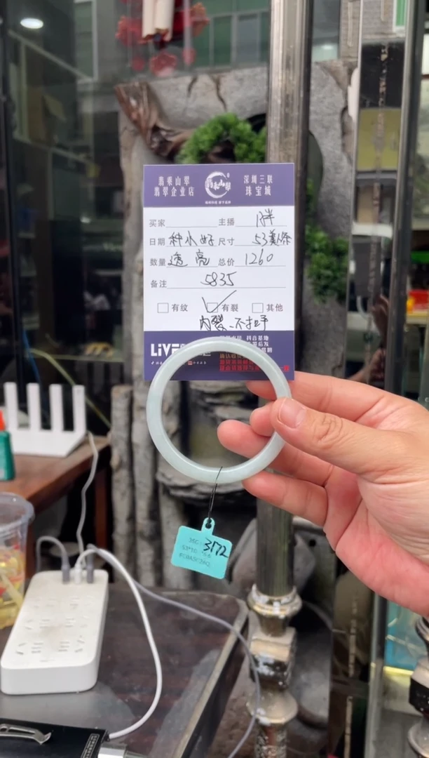 未镶嵌手镯翡翠W 53正圈 5835