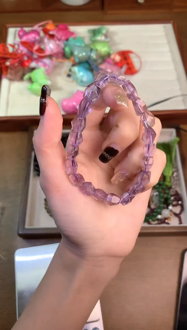 【闪购商品】水晶手串未镶嵌紫水晶随型单圈