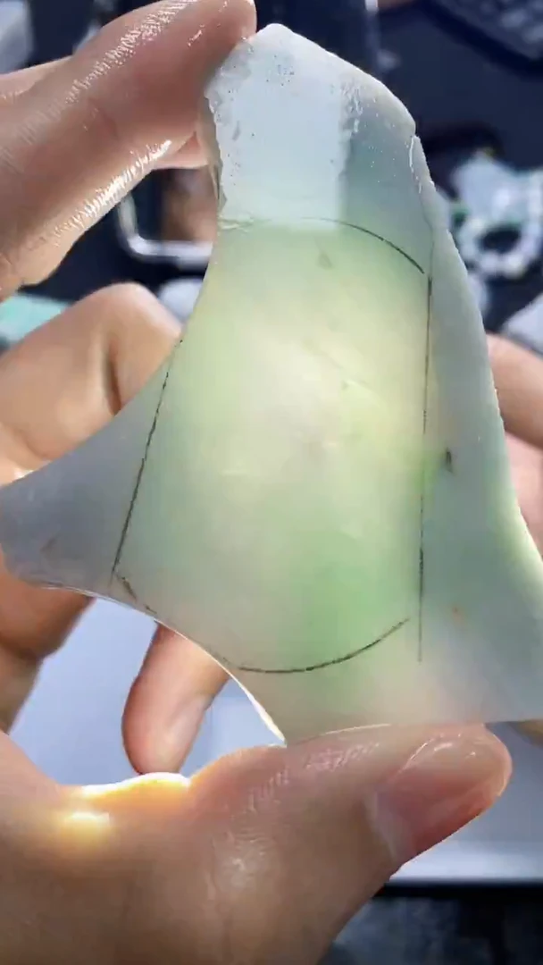 裸石翡翠天然缅甸A货【海】015