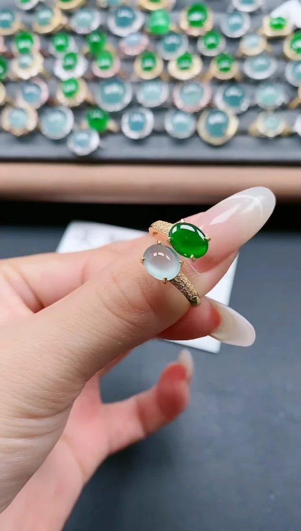 【闪购商品】翡翠戒指银S925镶嵌11111111