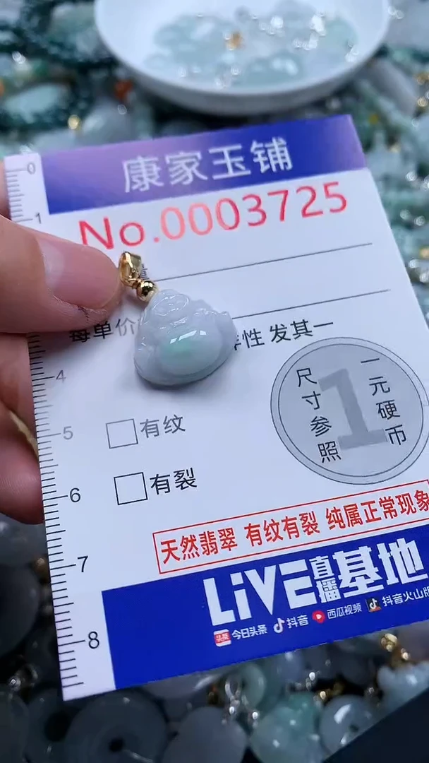 翡翠未镶嵌吊坠(不含链)3725