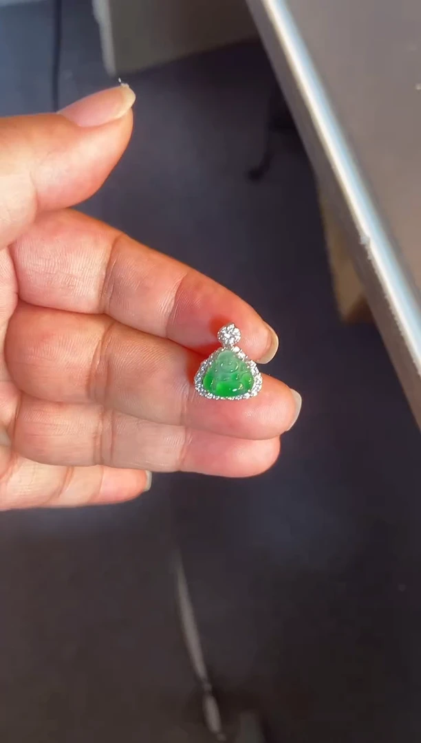 吊坠(不含链)银S925镶嵌翡翠1