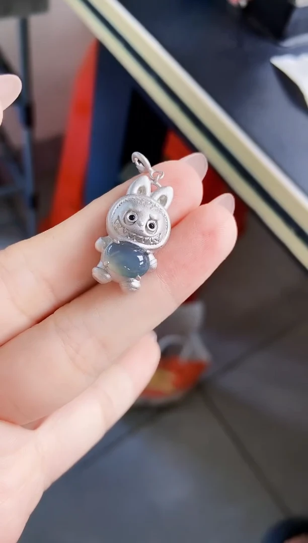 翡翠银S925镶嵌颈饰12