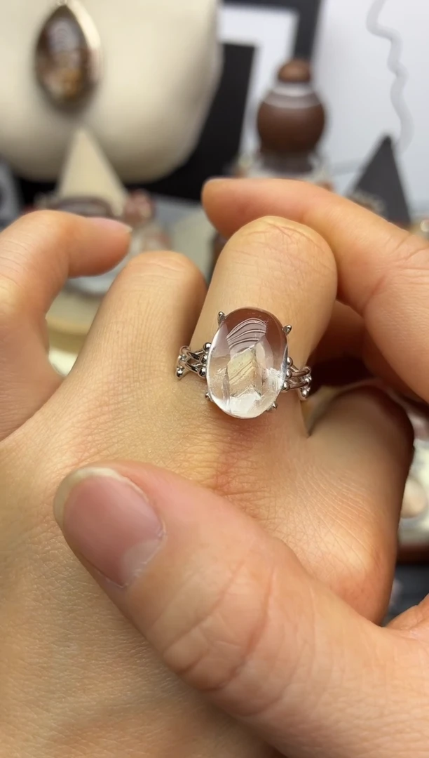 银S925镶嵌珠宝半成品水晶定制定制