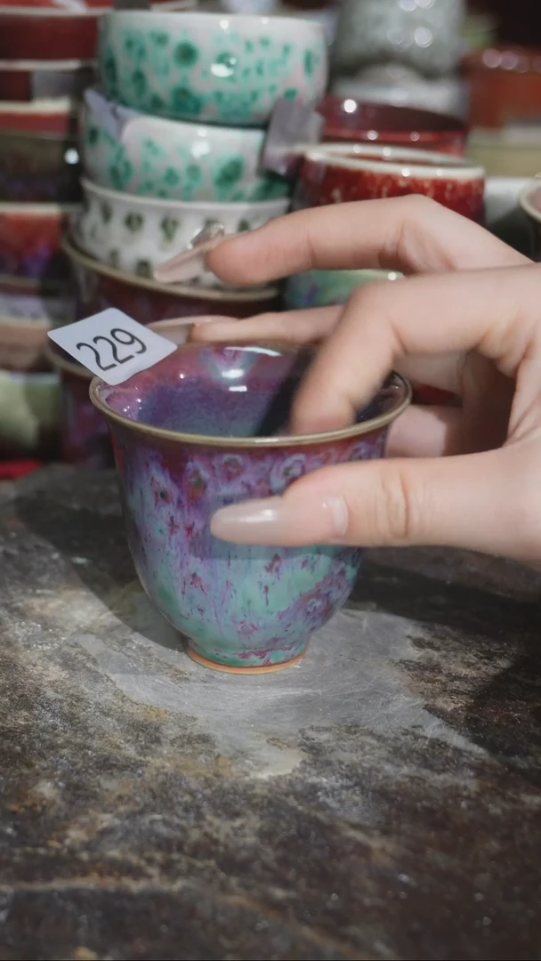 摆件精品窑变钧瓷茶器