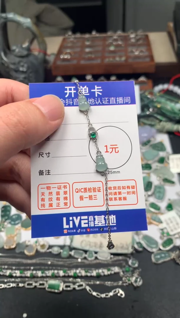 翡翠未镶嵌颈饰手链