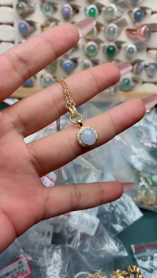 银S925镶嵌戒指翡翠.