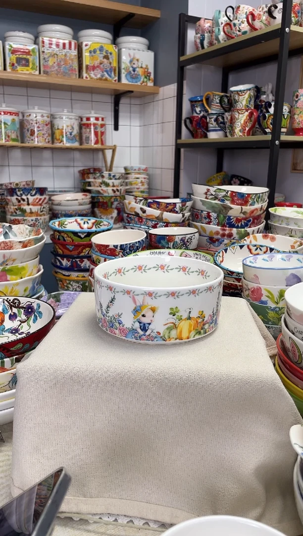 陶瓷南瓜兔6英寸直口碗 一个