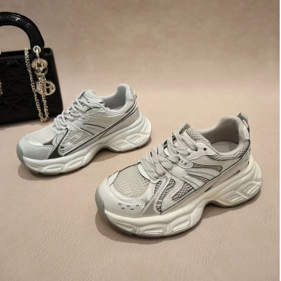 【166008】2025年新款透网老爹鞋女休闲百搭运动女鞋