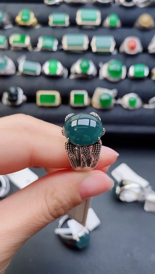 【闪购商品】翡翠戒指银S925镶嵌1111111111