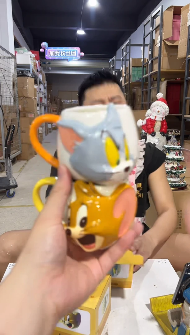 瓷片原盒立体杰瑞汤姆马克杯