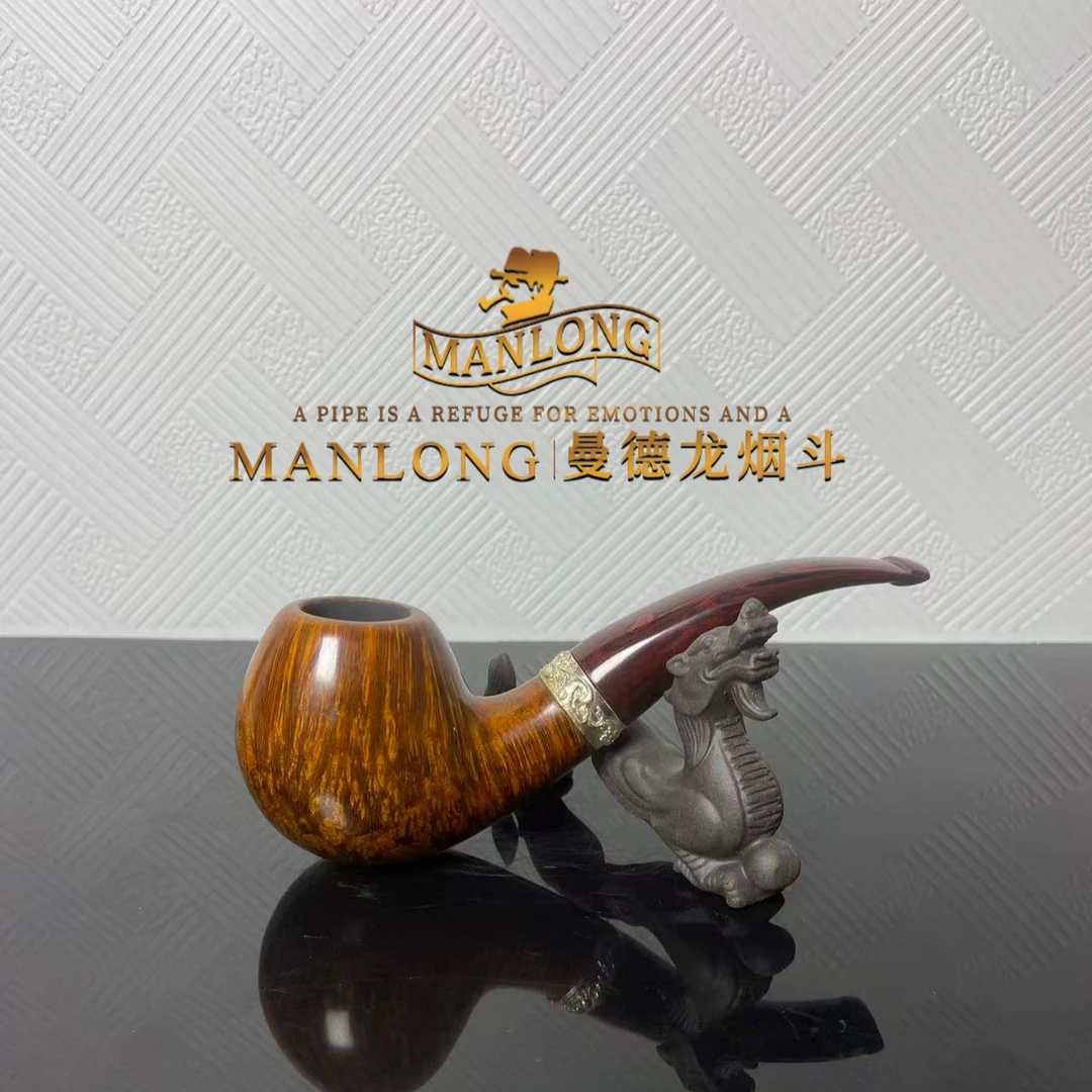 银圈福尔摩斯西班牙石楠木手工烟斗