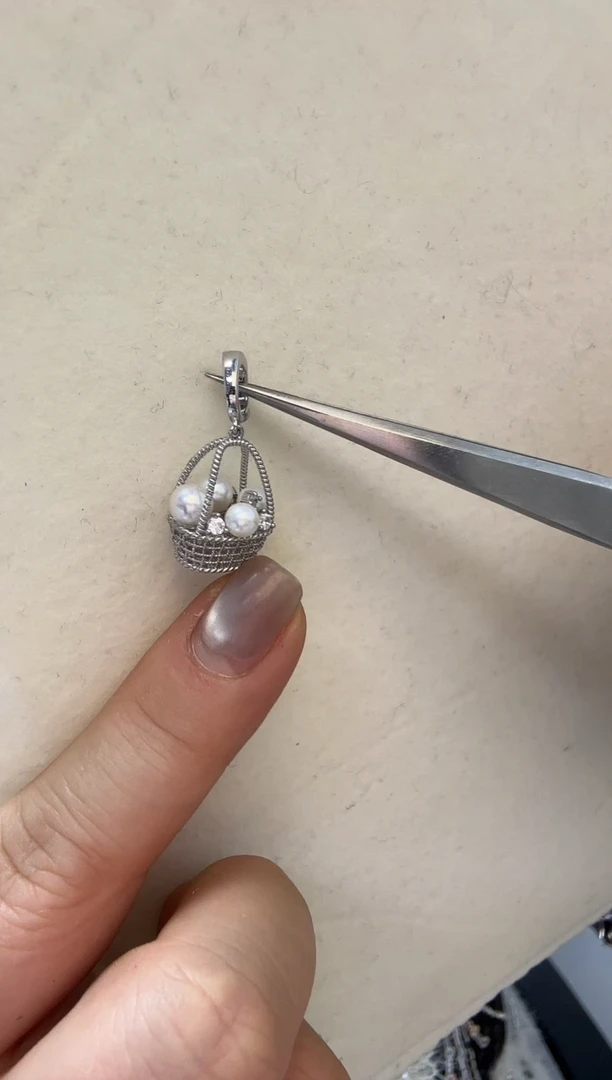 吊坠(不含链)未镶嵌淡水珍珠4-5mm+S925银吊坠