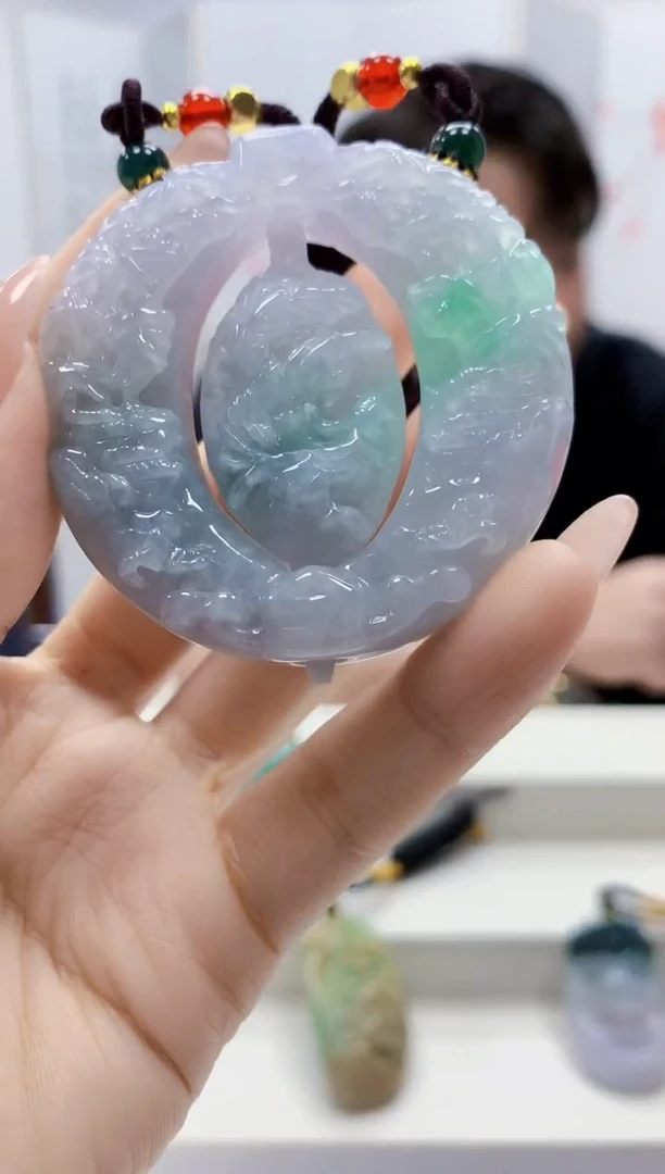 未镶嵌定制翡翠5060ty-毛货挂件84