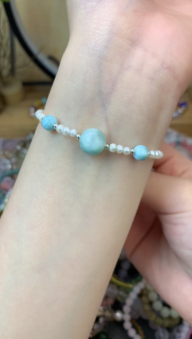 【闪购商品】淡水珍珠手绳银S925镶嵌1125