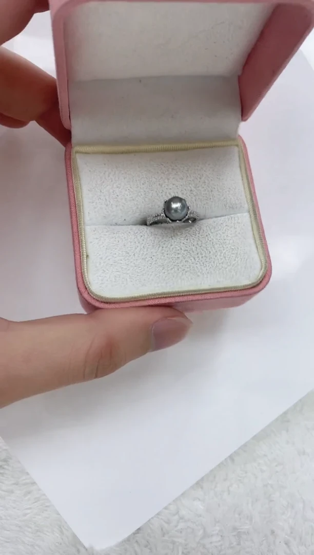 【闪购商品】海水珍珠戒指银S925镶嵌海水珍珠戒指