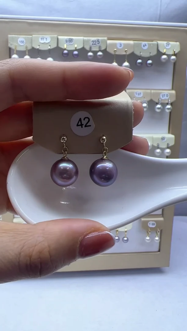 【闪购商品】淡水珍珠耳饰银S925镶嵌42