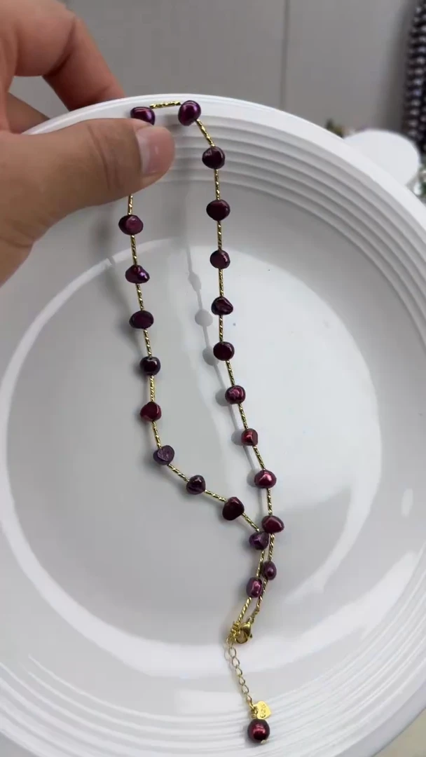 颈饰银S925镶嵌淡水珍珠1